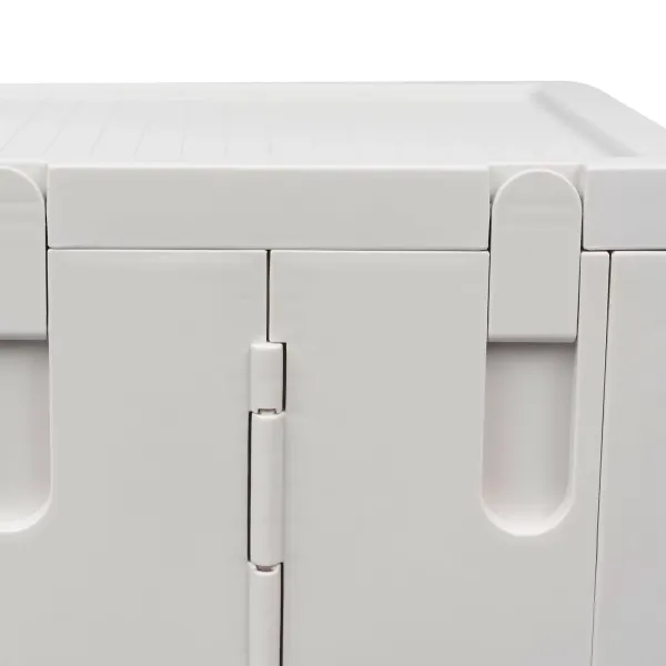 Boîte de rangement à 4 niveaux avec couvercle, boîtes de rangement pliables avec roulettes, 24,5 x 28,5 x 166 cm, 1 couvercle, blanc Boîte de rangement à 4 niveaux avec couvercle, boîtes de rangement pliables avec roulettes, 24,5 x 28,5 x 166 cm, 1 couvercle, blanc