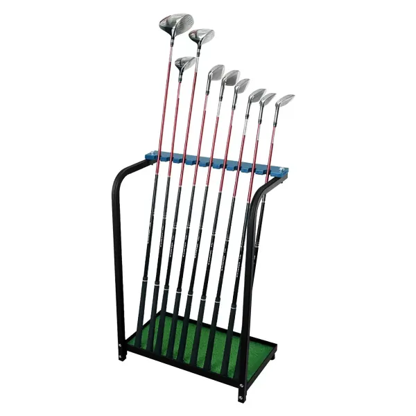 Étagère de rangement 9 trous pour clubs de golf - 27,56 x 10,83 x 19,69 Étagère de rangement 9 trous pour clubs de golf - 27,56 x 10,83 x 19,69