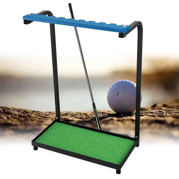 Étagère de rangement 9 trous pour clubs de golf - 27,56 x 10,83 x 19,69 Étagère de rangement 9 trous pour clubs de golf - 27,56 x 10,83 x 19,69