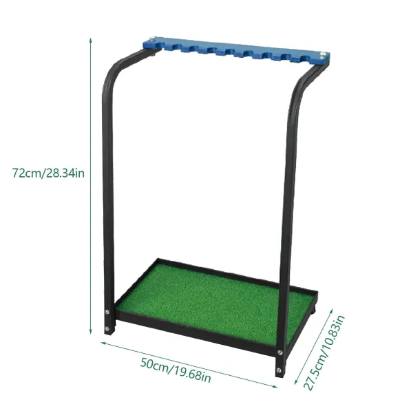 Étagère de rangement 9 trous pour clubs de golf - 27,56 x 10,83 x 19,69 Étagère de rangement 9 trous pour clubs de golf - 27,56 x 10,83 x 19,69