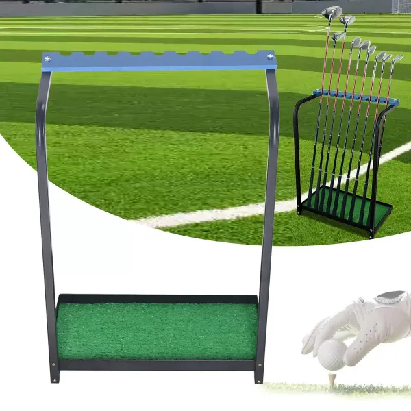 Étagère de rangement 9 trous pour clubs de golf - 27,56 x 10,83 x 19,69 Étagère de rangement 9 trous pour clubs de golf - 27,56 x 10,83 x 19,69